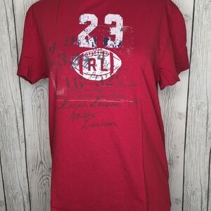Red Graphic T-Shirt with Number 23